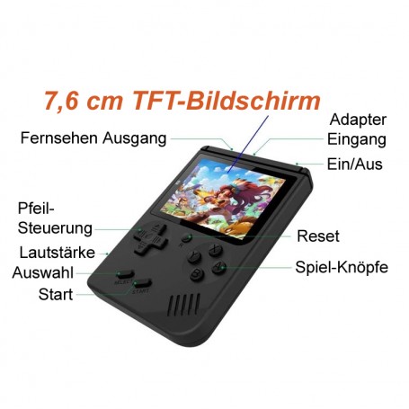 Retro Handheld Spielkonsole - Tragbare Rennspielkonsole Mit Lenkrad