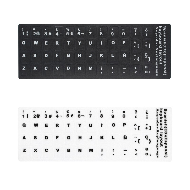 Adesivi Per Tastiera Arabo/Persiano - Bianchi 14x14mm, Laminati E Trasparenti, Facili Da Applicare