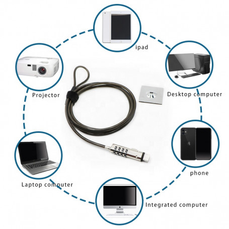 Universal Notebook/Laptop lock for devices without Kensington slot