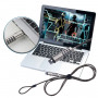 AURUM Universal Notebook/Laptop-Schloss für Geräte ohne Kensington-Steckplatz