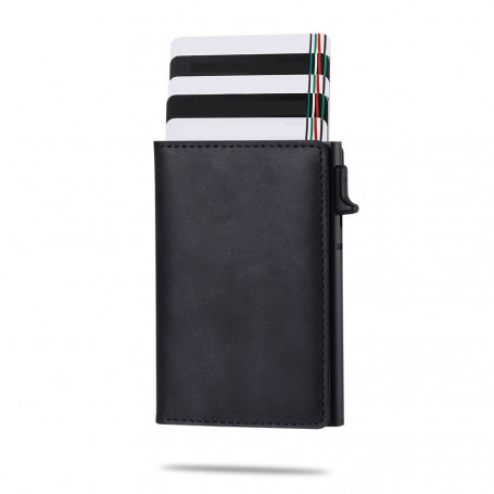 Portefeuille Homme Minimaliste En Cuir Avec Blocage RFID - Poche Pour Tracker, Porte-cartes Fin, Fermeture Magnétique